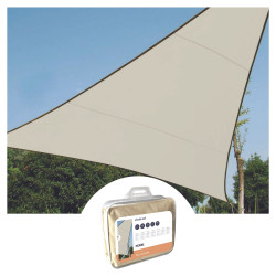 VOILE SOLAIRE - TRIANGLE - 3.6 x 3.6 x 3.6 m - COULEUR: CRÈME - PRL
