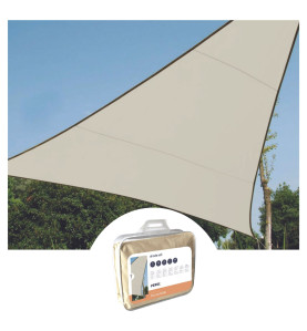 VOILE SOLAIRE - TRIANGLE - 3.6 x 3.6 x 3.6 m - COULEUR: CRÈME - PRL