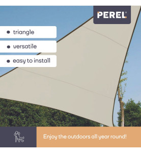 VOILE SOLAIRE - TRIANGLE - 3.6 x 3.6 x 3.6 m - COULEUR: CRÈME - PRL