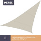 VOILE SOLAIRE - TRIANGLE - 3.6 x 3.6 x 3.6 m - COULEUR: CRÈME