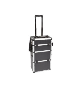 MALLETTE TROLLEY EN ALUMINIUM - 370 x 270 x 670 mm - 66,9 L - NOIR - P