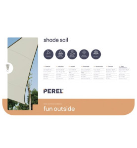 VOILE SOLAIRE - TRIANGLE - 3.6 x 3.6 x 3.6 m - COULEUR: CRÈME - PRL