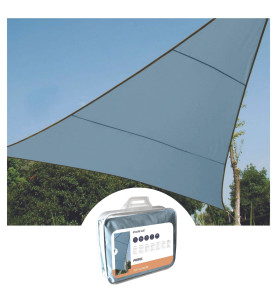 VOILE SOLAIRE - TRIANGLE - 3.6 x 3.6 x 3.6 m - COULEUR : GRIS ARDOISE 