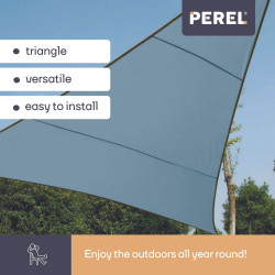 VOILE SOLAIRE - TRIANGLE - 3.6 x 3.6 x 3.6 m - COULEUR : GRIS ARDOISE CLAIR