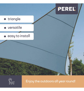 VOILE SOLAIRE - TRIANGLE - 3.6 x 3.6 x 3.6 m - COULEUR : GRIS ARDOISE 