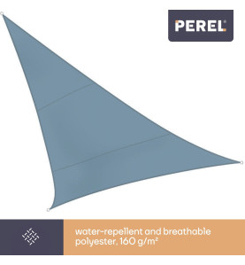 VOILE SOLAIRE - TRIANGLE - 3.6 x 3.6 x 3.6 m - COULEUR : GRIS ARDOISE 