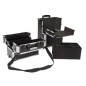 MALLETTE TROLLEY EN ALUMINIUM - 370 x 270 x 670 mm - 66,9 L - NOIR