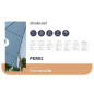 VOILE SOLAIRE - TRIANGLE - 3.6 x 3.6 x 3.6 m - COULEUR : GRIS ARDOISE CLAIR