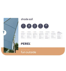 VOILE SOLAIRE - TRIANGLE - 3.6 x 3.6 x 3.6 m - COULEUR : GRIS ARDOISE 