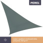 VOILE SOLAIRE - TRIANGLE - 3.6 x 3.6 x 3.6 m - COULEUR : GRIS VERT
