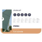 VOILE SOLAIRE - TRIANGLE - 3.6 x 3.6 x 3.6 m - COULEUR : GRIS VERT