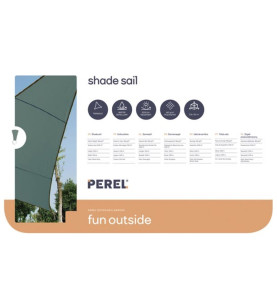 VOILE SOLAIRE - TRIANGLE - 3.6 x 3.6 x 3.6 m - COULEUR : GRIS VERT - P