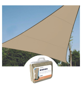 VOILE SOLAIRE PERMÉABLE - TRIANGLE - 3.6 x 3.6 x 3.6 m - COULEUR : CHA