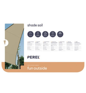 VOILE SOLAIRE PERMÉABLE - TRIANGLE - 3.6 x 3.6 x 3.6 m - COULEUR : CHA