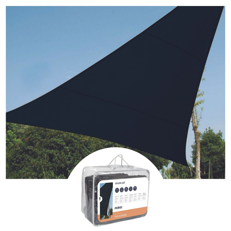 VOILE SOLAIRE PERMÉABLE - TRIANGLE - 3.6 x 3.6 x 3.6 m - COULEUR: ANTHRACITE VOILE SOLAIRE PERMÉABLE - TRIANGLE - 3.6 x 3.6 x 3.6 m - COULEUR: ANTHRACITE