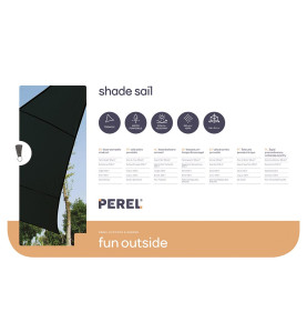 VOILE SOLAIRE PERMÉABLE - TRIANGLE - 3.6 x 3.6 x 3.6 m - COULEUR: ANTH