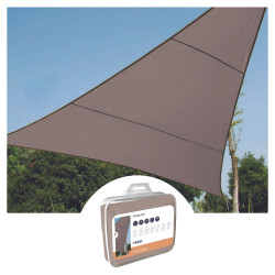 VOILE SOLAIRE - TRIANGLE - 3.6 x 3.6 x 3.6 m - COULEUR: GRIS TAUPE - P
