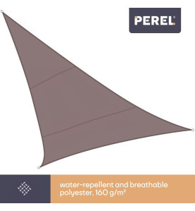 VOILE SOLAIRE - TRIANGLE - 3.6 x 3.6 x 3.6 m - COULEUR: GRIS TAUPE - P