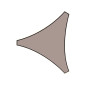 VOILE SOLAIRE - TRIANGLE - 3.6 x 3.6 x 3.6 m - COULEUR: GRIS TAUPE