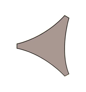 VOILE SOLAIRE - TRIANGLE - 3.6 x 3.6 x 3.6 m - COULEUR: GRIS TAUPE - P