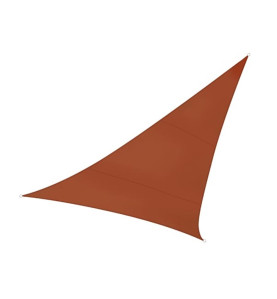 VOILE SOLAIRE - TRIANGLE - 3.6 x 3.6 x 3.6 m - COULEUR : TERRACOTTA - 