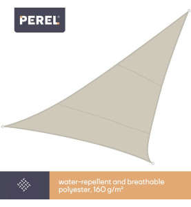 VOILE SOLAIRE - TRIANGLE - 5 x 5 x 5 m - COULEUR: CRÈME - PRL