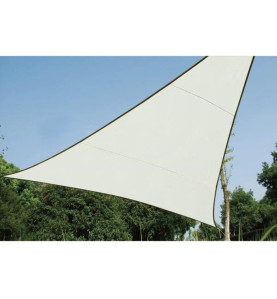 VOILE SOLAIRE - TRIANGLE - 5 x 5 x 5 m - COULEUR: CRÈME - PRL