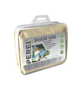 VOILE SOLAIRE - TRIANGLE - 5 x 5 x 5 m - COULEUR: CRÈME - PRL