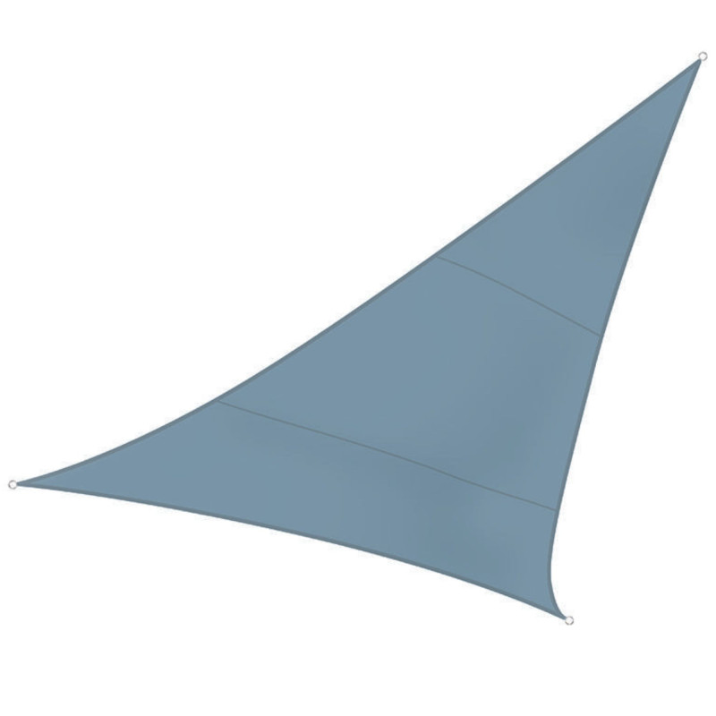 VOILE SOLAIRE - TRIANGLE - 5 x 5 x 5 m - COULEUR : GRIS BLEU