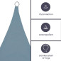 VOILE SOLAIRE - TRIANGLE - 5 x 5 x 5 m - COULEUR : GRIS BLEU