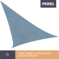 VOILE SOLAIRE - TRIANGLE - 5 x 5 x 5 m - COULEUR : GRIS BLEU