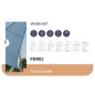 VOILE SOLAIRE - TRIANGLE - 5 x 5 x 5 m - COULEUR : GRIS BLEU