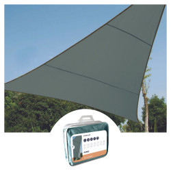 VOILE SOLAIRE - TRIANGLE - 5 x 5 x 5 m - COULEUR : GRIS VERT - PRL