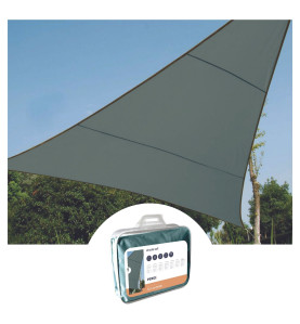 VOILE SOLAIRE - TRIANGLE - 5 x 5 x 5 m - COULEUR : GRIS VERT - PRL