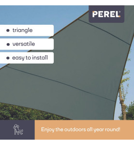 VOILE SOLAIRE - TRIANGLE - 5 x 5 x 5 m - COULEUR : GRIS VERT - PRL