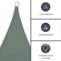 VOILE SOLAIRE - TRIANGLE - 5 x 5 x 5 m - COULEUR : GRIS VERT VOILE SOLAIRE - TRIANGLE - 5 x 5 x 5 m - COULEUR : GRIS VERT