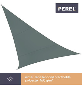 VOILE SOLAIRE - TRIANGLE - 5 x 5 x 5 m - COULEUR : GRIS VERT - PRL
