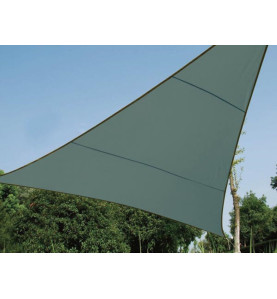 VOILE SOLAIRE - TRIANGLE - 5 x 5 x 5 m - COULEUR : GRIS VERT - PRL