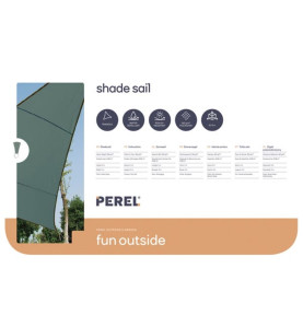 VOILE SOLAIRE - TRIANGLE - 5 x 5 x 5 m - COULEUR : GRIS VERT - PRL