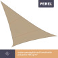 VOILE SOLAIRE PERMÉABLE - TRIANGLE - 5 x 5 x 5 m - COULEUR : CHAMPAGNE