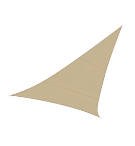 VOILE SOLAIRE PERMÉABLE - TRIANGLE - 5 x 5 x 5 m - COULEUR : CHAMPAGNE