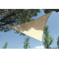 VOILE SOLAIRE PERMÉABLE - TRIANGLE - 5 x 5 x 5 m - COULEUR : CHAMPAGNE