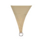 VOILE SOLAIRE PERMÉABLE - TRIANGLE - 5 x 5 x 5 m - COULEUR : CHAMPAGNE