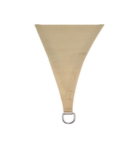 VOILE SOLAIRE PERMÉABLE - TRIANGLE - 5 x 5 x 5 m - COULEUR : CHAMPAGNE