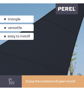 VOILE SOLAIRE PERMÉABLE - TRIANGLE - 5 x 5 x 5 m - COULEUR: ANTHRACITE