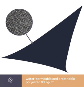 VOILE SOLAIRE PERMÉABLE - TRIANGLE - 5 x 5 x 5 m - COULEUR: ANTHRACITE