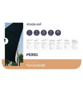 VOILE SOLAIRE PERMÉABLE - TRIANGLE - 5 x 5 x 5 m - COULEUR: ANTHRACITE