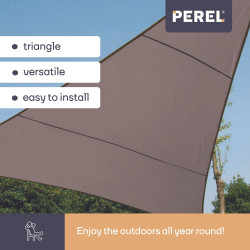 VOILE SOLAIRE - TRIANGLE - 5 x 5 x 5 m - COULEUR: GRIS TAUPE