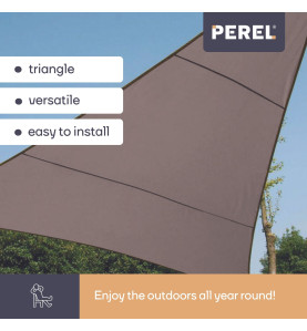 VOILE SOLAIRE - TRIANGLE - 5 x 5 x 5 m - COULEUR: GRIS TAUPE - PRL