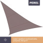 VOILE SOLAIRE - TRIANGLE - 5 x 5 x 5 m - COULEUR: GRIS TAUPE
